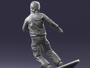 man on snowboard 0292 3d print ready Modelo de impresión 3D