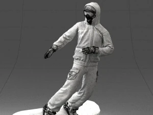 man on snowboard 0292 3d print ready 3D Print Model