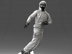 man on snowboard 0292 3d print ready 3D Print Model