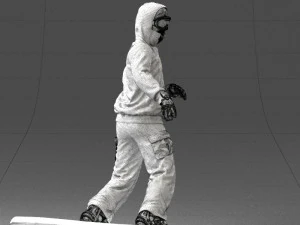 man on snowboard 0292 3d print ready 3D Print Model