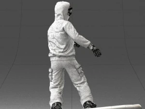 man on snowboard 0292 3d print ready 3D Print Model