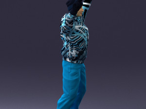 man on snowboard 0230 Modèle 3D