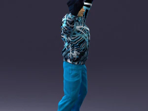 man on snowboard 0230 3D Model