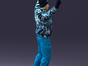 man on snowboard 0230 Modèle 3D