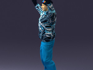 man on snowboard 0230 Modèle 3D