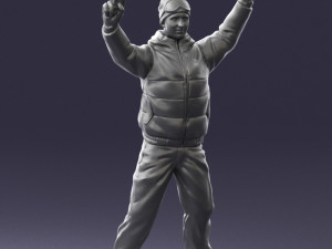 man on snowboard 0230 Modèle 3D