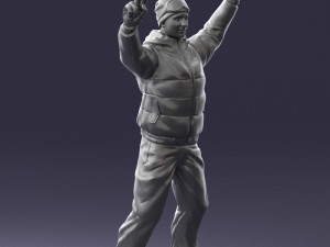 man on snowboard 0230 Modèle 3D