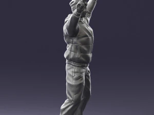 man on snowboard 0230 3D Model