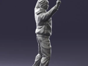 man on snowboard 0230 3D Model