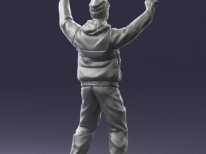 man on snowboard 0230 3D Model