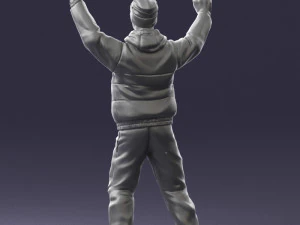 man on snowboard 0230 3D Model