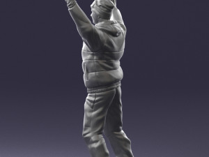 man on snowboard 0230 Modèle 3D