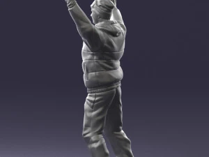 man on snowboard 0230 3D Model