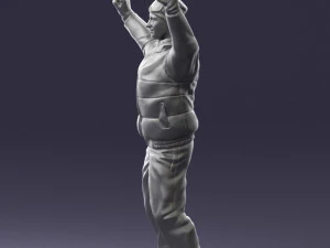 man on snowboard 0230 3D Model