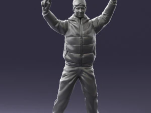 man on snowboard 0230 3D Model