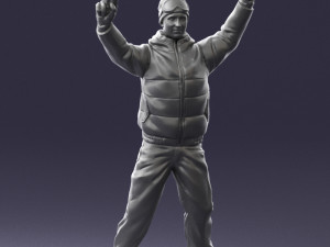 man on snowboard 0230 Modèle 3D