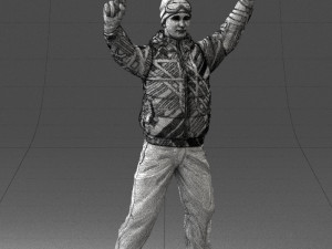 man on snowboard 0230 Modèle 3D