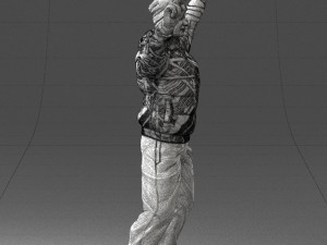 man on snowboard 0230 Modèle 3D
