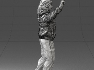 man on snowboard 0230 Modèle 3D