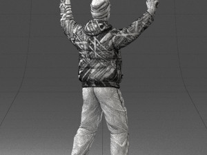 man on snowboard 0230 Modèle 3D