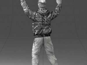 man on snowboard 0230 Modèle 3D