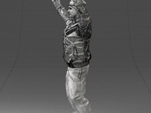 man on snowboard 0230 Modèle 3D