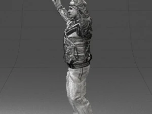 man on snowboard 0230 3D Model