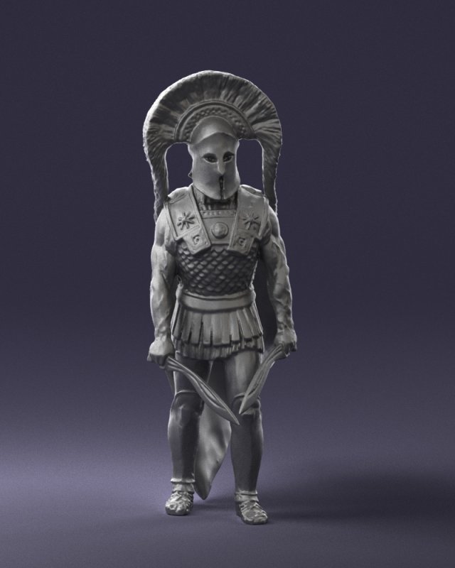 warrior 0303-9 3D Модель .c4d .max .obj .3ds .fbx .stl .blend 