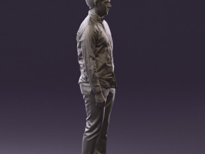man in black yellow tshirt 0409 3D Model