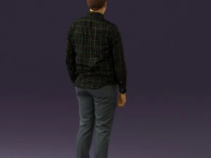 man in black yellow tshirt 0409 3d print ready 3D Print Model