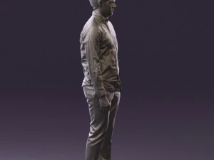 man in black yellow tshirt 0409 3d print ready 3D Print Model