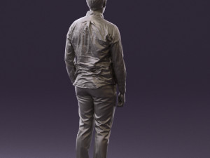 man in black yellow tshirt 0409 3d print ready Modelo de impresión 3D