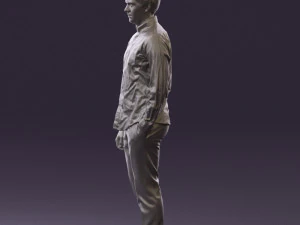 man in black yellow tshirt 0409 3d print ready 3D Print Model