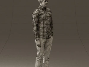 man in black yellow tshirt 0409 3d print ready 3D Print Model
