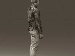 man in black yellow tshirt 0409 3d print ready 3D Print Model