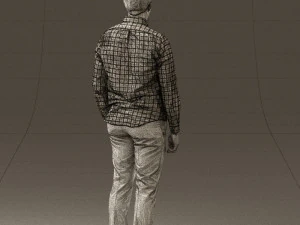 man in black yellow tshirt 0409 3d print ready 3D Print Model