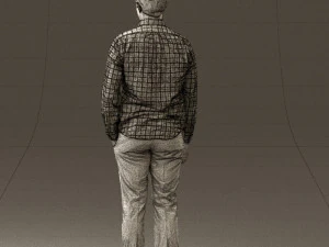 man in black yellow tshirt 0409 3d print ready 3D Print Model