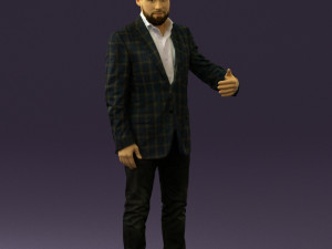 man in jacket pink shirt 0411 3D 모델