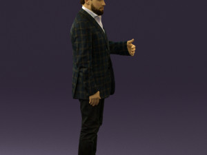 man in jacket pink shirt 0411 3D 모델