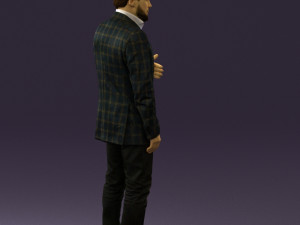 man in jacket pink shirt 0411 3D 모델