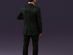 man in jacket pink shirt 0411 3D 모델