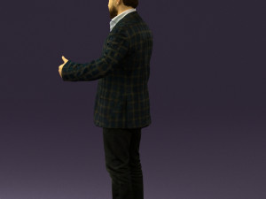 man in jacket pink shirt 0411 3D 모델