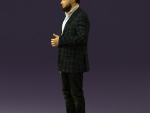 man in jacket pink shirt 0411 3D 모델