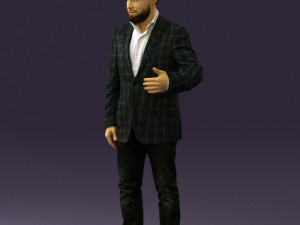 man in jacket pink shirt 0411 3D 모델