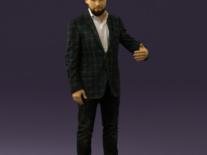 man in jacket pink shirt 0411 3D 모델