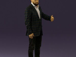 man in jacket pink shirt 0411 3d print ready 3D-Druckmodell