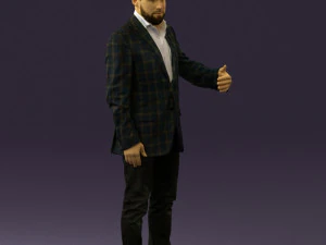 man in jacket pink shirt 0411 3d print ready 3D Print Model