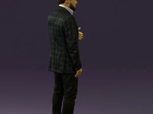 man in jacket pink shirt 0411 3d print ready 3D Print Model