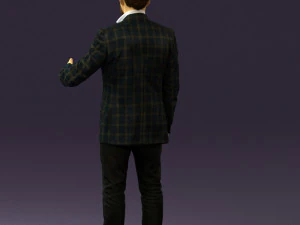 man in jacket pink shirt 0411 3d print ready 3D Print Model