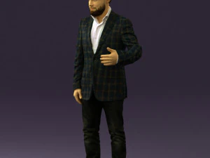 man in jacket pink shirt 0411 3d print ready 3D Print Model